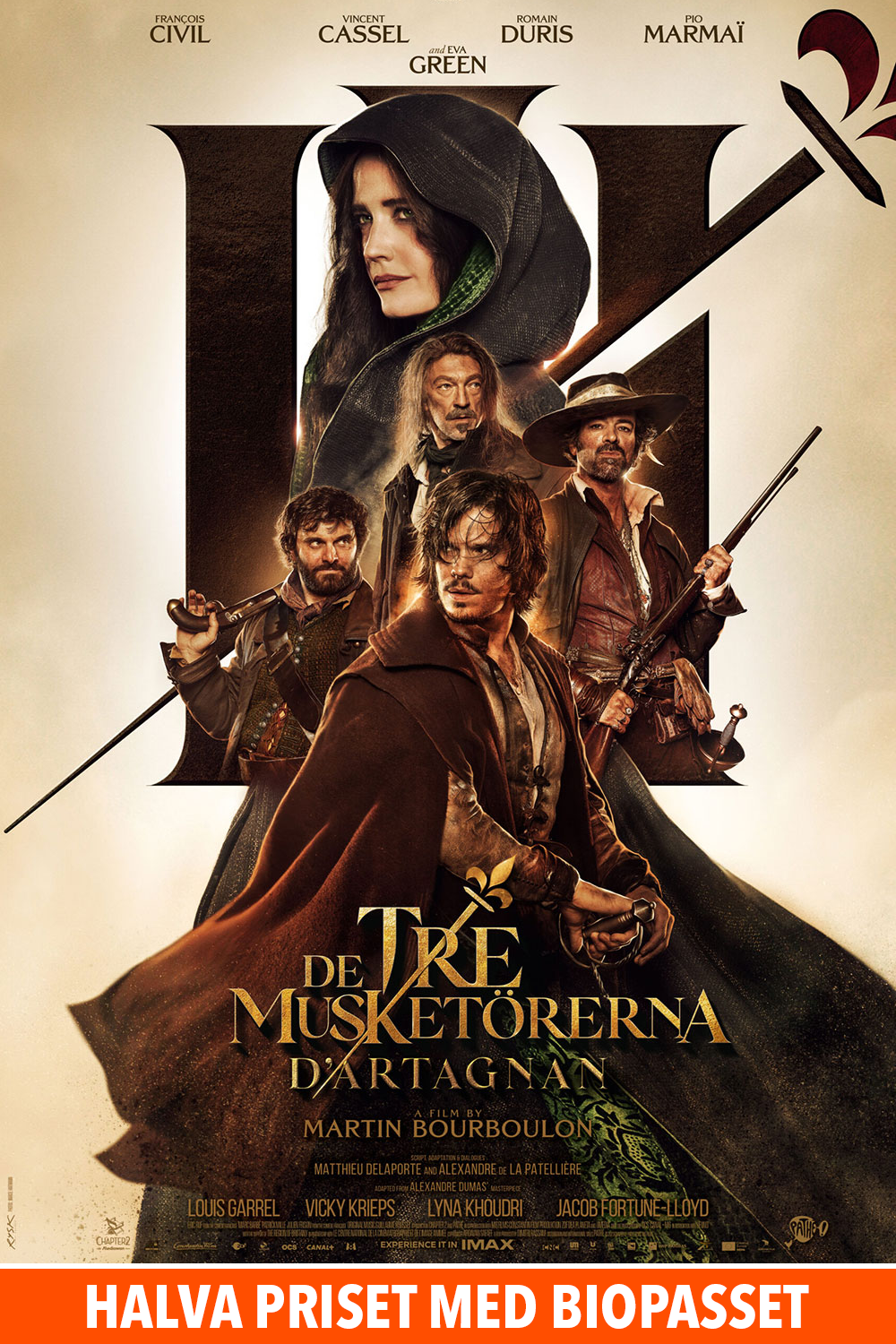 De tre musketörerna D'Artagnan Nordisk Film Bio